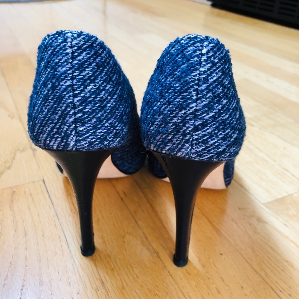 Butter blue tweed high heels - Picture 2 of 6